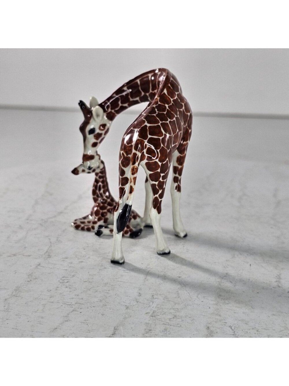 Northern Rose Porcelain Giraffe With Baby Miniature Figurine Little Critterz - Picture 4 of 8